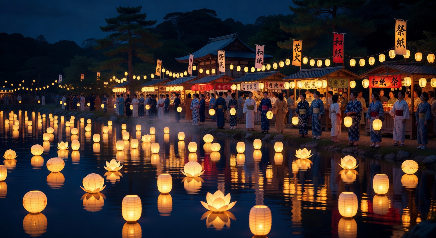 Paper lanterns at dusk — light and simplicity creating something rich