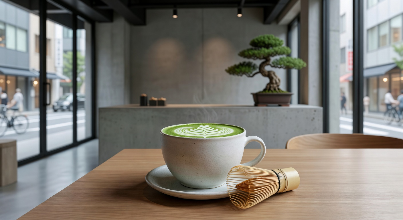 Matcha latte — the deliberate pause